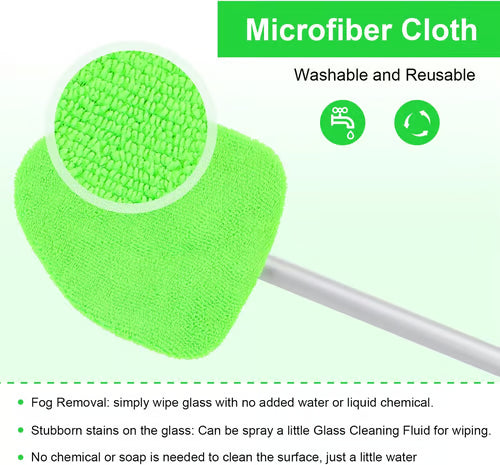 🔥Last Day 50% OFF🔥 Microfiber Car Windshield Cleaning Tool with Extendable Handle