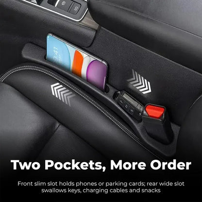 🔥Hot Sale 50% OFF🔥 Universal Car Seat Gap Filler Strip – Anti-Drop Pad with Seatbelt Slot