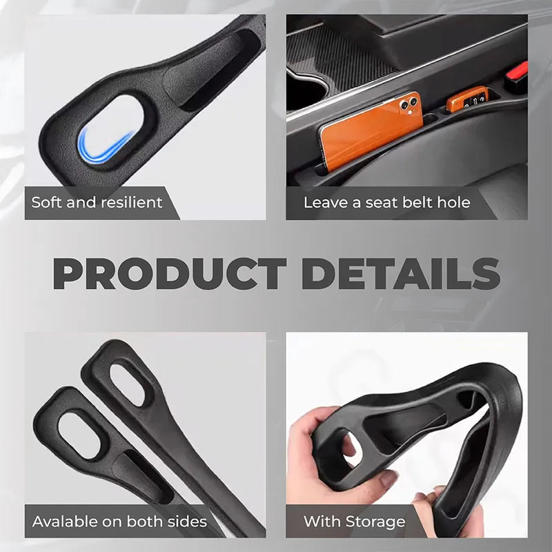 🔥Hot Sale 50% OFF🔥 Universal Car Seat Gap Filler Strip – Anti-Drop Pad with Seatbelt Slot