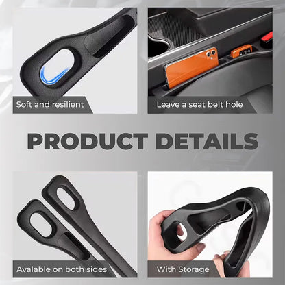 🔥Hot Sale 50% OFF🔥 Universal Car Seat Gap Filler Strip – Anti-Drop Pad with Seatbelt Slot
